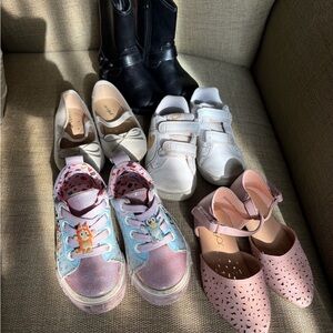 Toddler shoe bundle size 7c Pink Kids Sneakers with Cartoon Design. Cat & jack